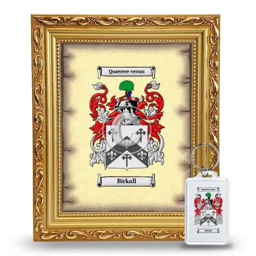 Birkall Framed Coat of Arms and Keychain - Gold