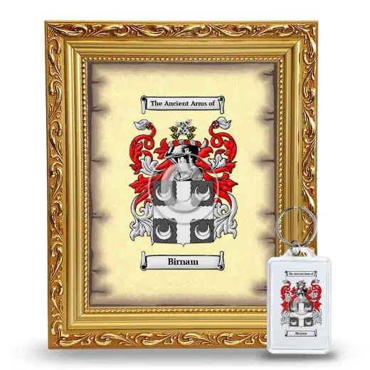 Birnam Framed Coat of Arms and Keychain - Gold