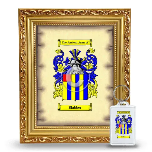 Blabber Framed Coat of Arms and Keychain - Gold