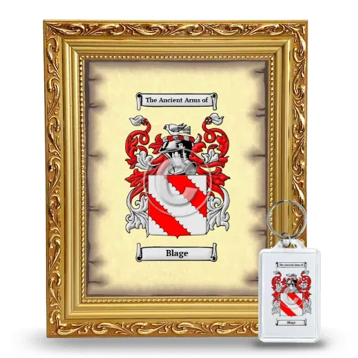 Blage Framed Coat of Arms and Keychain - Gold