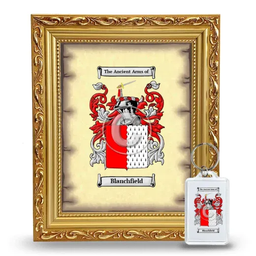 Blanchfield Framed Coat of Arms and Keychain - Gold