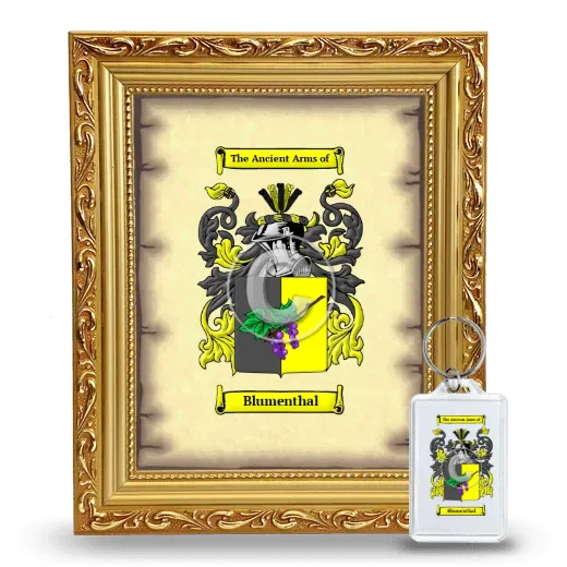 Blumenthal Framed Coat of Arms and Keychain - Gold