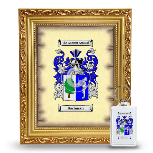 Bochman Framed Coat of Arms and Keychain - Gold