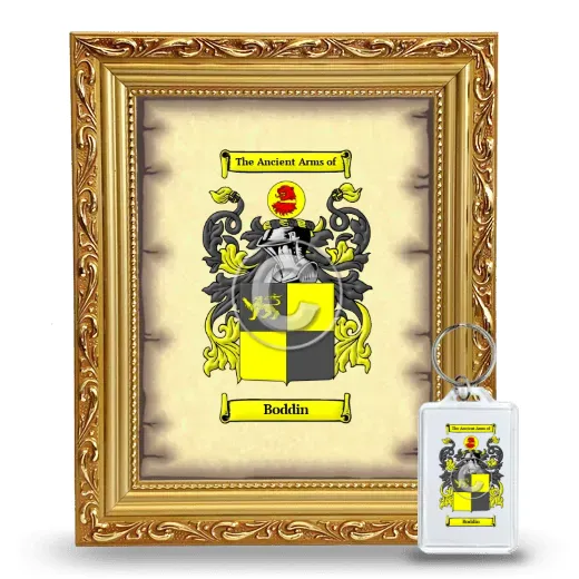 Boddin Framed Coat of Arms and Keychain - Gold