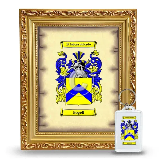 Bogell Framed Coat of Arms and Keychain - Gold
