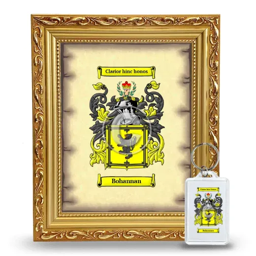 Bohannan Framed Coat of Arms and Keychain - Gold