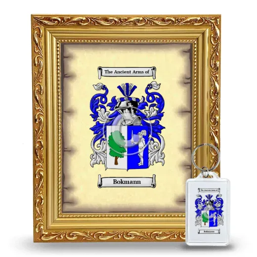 Bokmann Framed Coat of Arms and Keychain - Gold