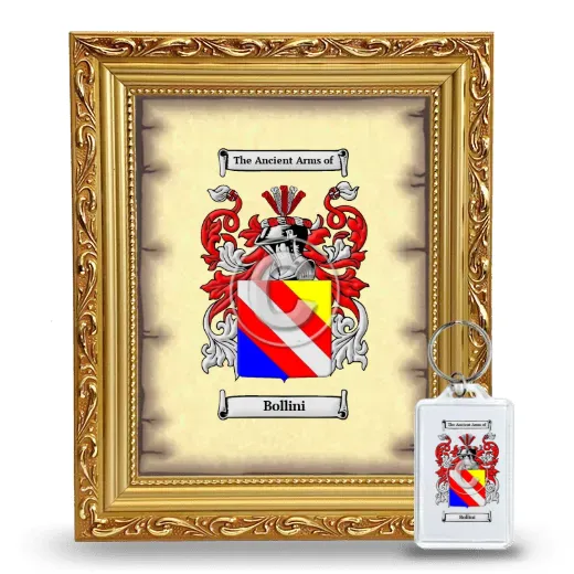 Bollini Framed Coat of Arms and Keychain - Gold