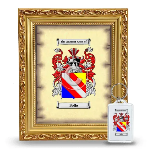 Bollo Framed Coat of Arms and Keychain - Gold
