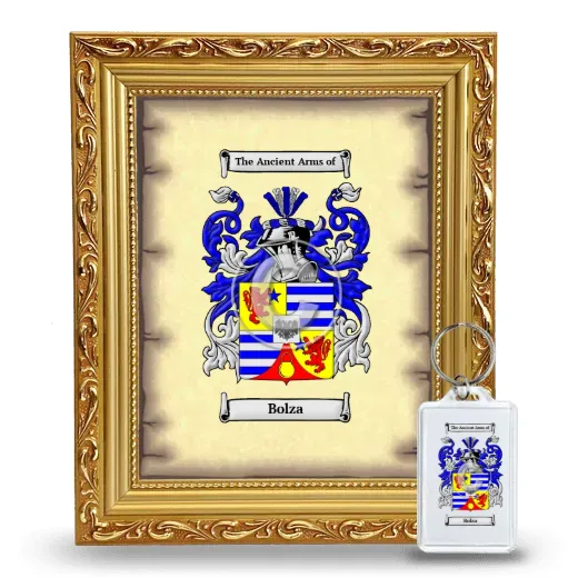 Bolza Framed Coat of Arms and Keychain - Gold