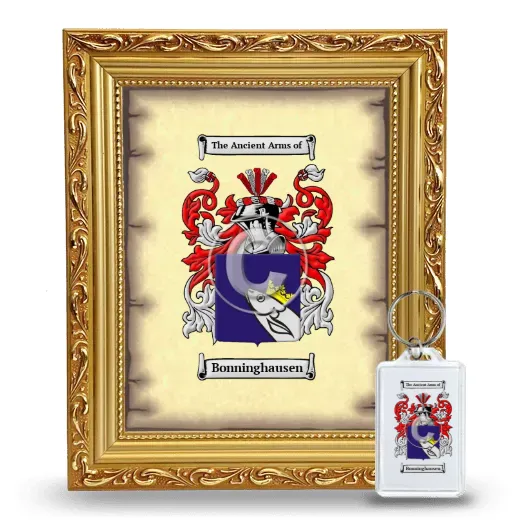 Bonninghausen Framed Coat of Arms and Keychain - Gold
