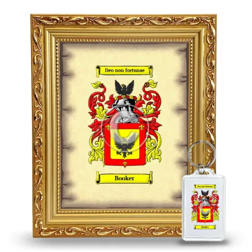 Booker Framed Coat of Arms and Keychain - Gold