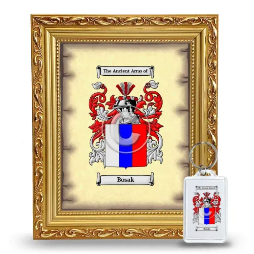 Bosak Framed Coat of Arms and Keychain - Gold