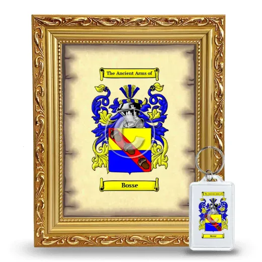 Bosse Framed Coat of Arms and Keychain - Gold