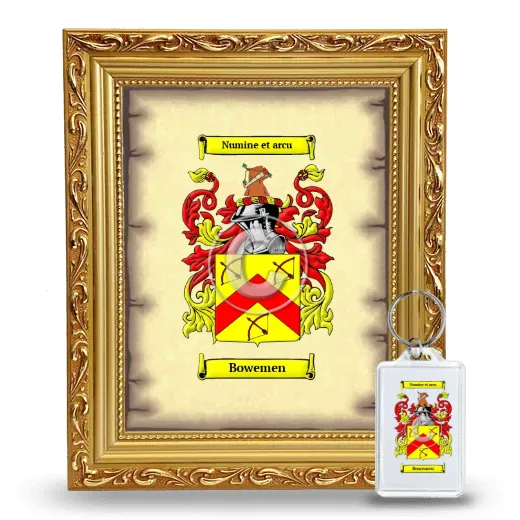 Bowemen Framed Coat of Arms and Keychain - Gold
