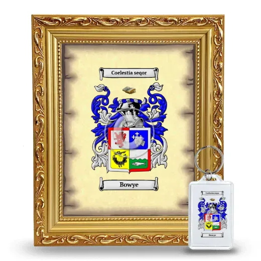 Bowye Framed Coat of Arms and Keychain - Gold