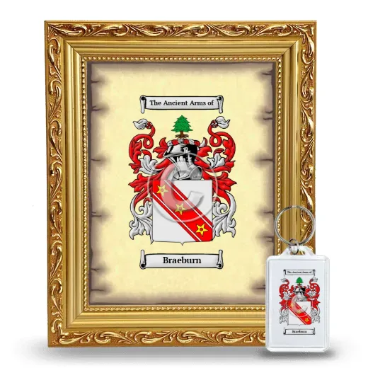 Braeburn Framed Coat of Arms and Keychain - Gold