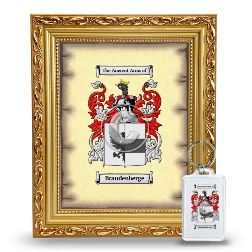 Brandenberge Framed Coat of Arms and Keychain - Gold