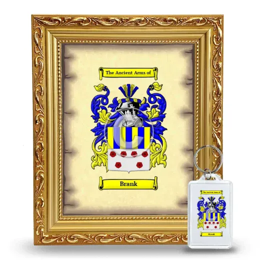 Brank Framed Coat of Arms and Keychain - Gold