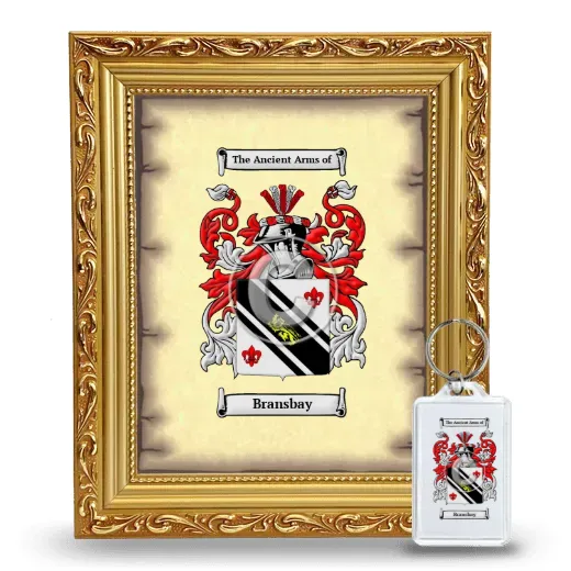 Bransbay Framed Coat of Arms and Keychain - Gold