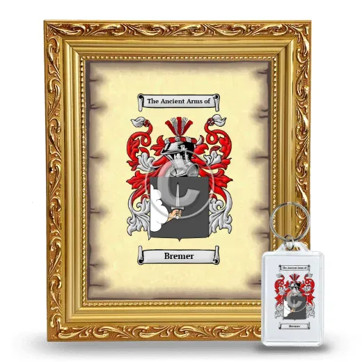 Bremer Framed Coat of Arms and Keychain - Gold
