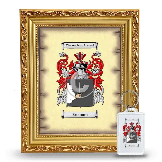 Bremner Framed Coat of Arms and Keychain - Gold