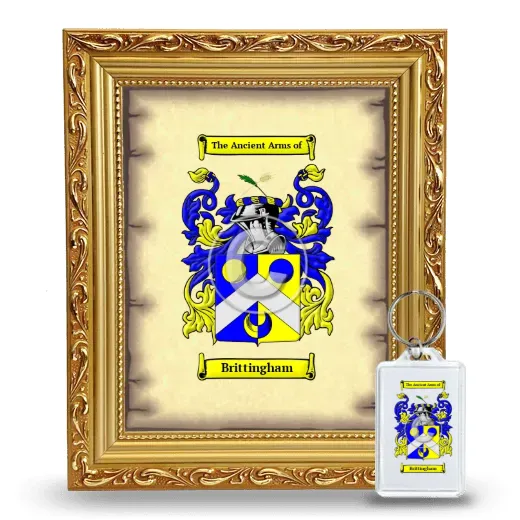 Brittingham Framed Coat of Arms and Keychain - Gold