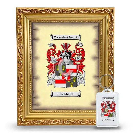 Buchheim Framed Coat of Arms and Keychain - Gold