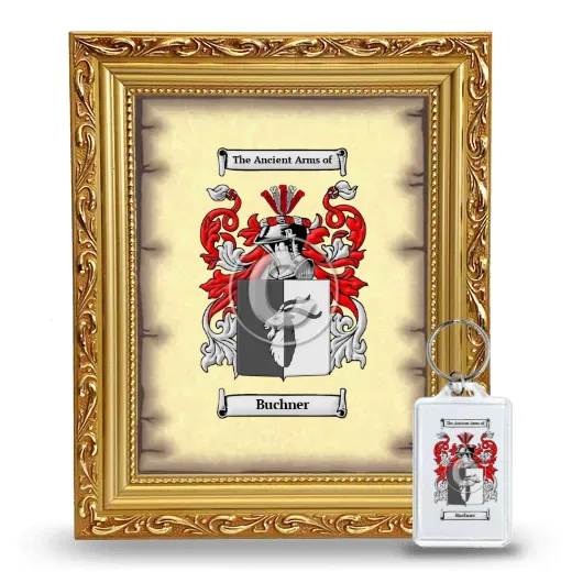 Buchner Framed Coat of Arms and Keychain - Gold