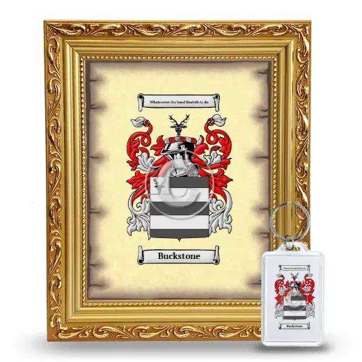 Buckstone Framed Coat of Arms and Keychain - Gold