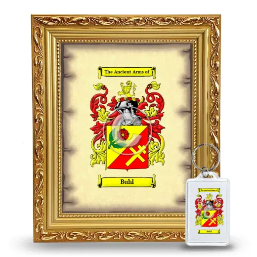 Buhl Framed Coat of Arms and Keychain - Gold