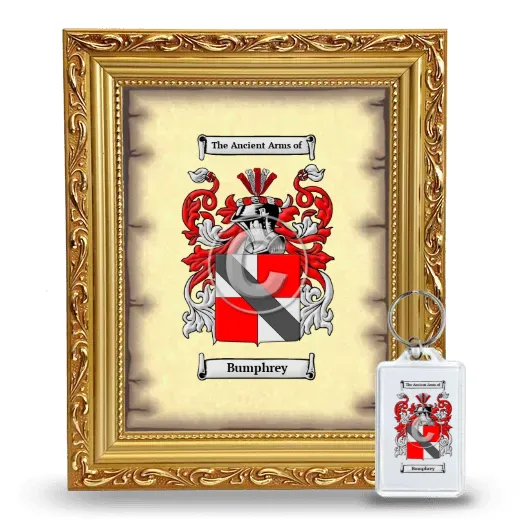 Bumphrey Framed Coat of Arms and Keychain - Gold