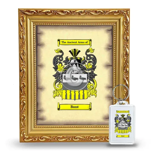 Bunt Framed Coat of Arms and Keychain - Gold