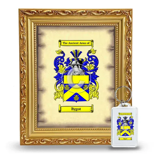 Bygot Framed Coat of Arms and Keychain - Gold