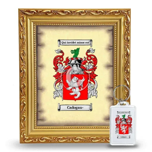 Cadogan- Framed Coat of Arms and Keychain - Gold