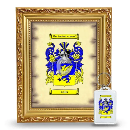 Calls Framed Coat of Arms and Keychain - Gold