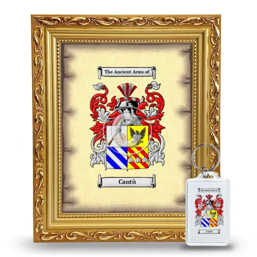 Cantù Framed Coat of Arms and Keychain - Gold