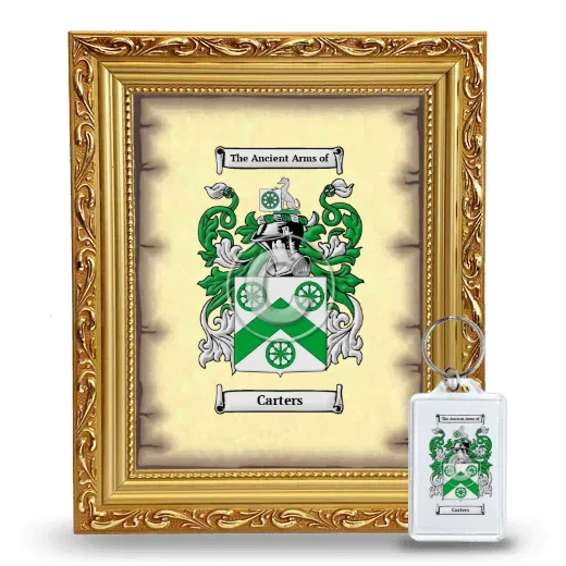 Carters Framed Coat of Arms and Keychain - Gold