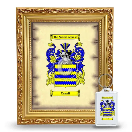Casali Framed Coat of Arms and Keychain - Gold