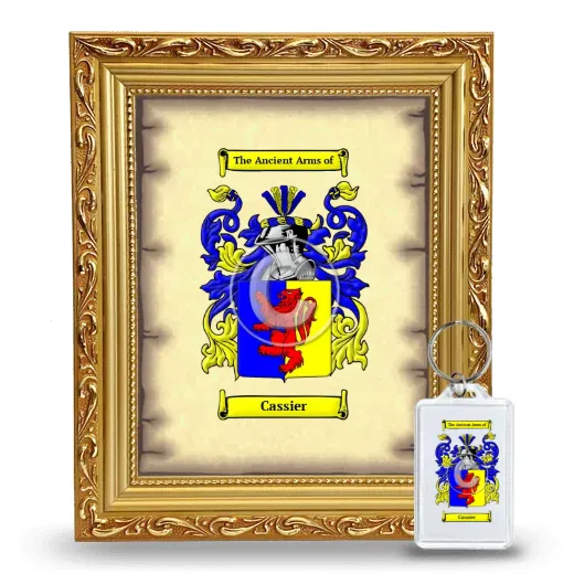 Cassier Framed Coat of Arms and Keychain - Gold