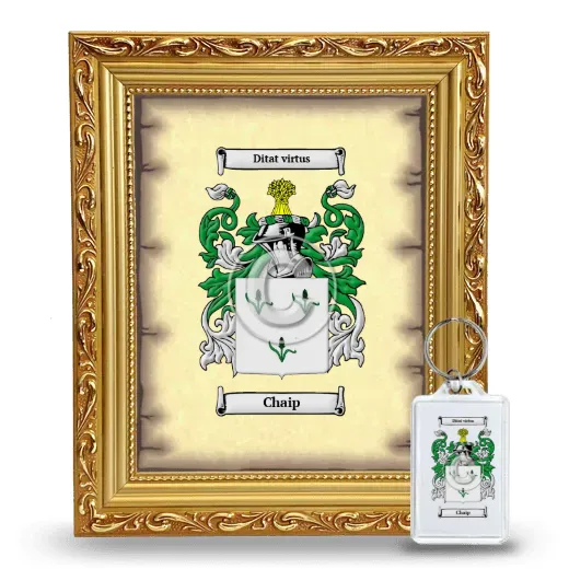 Chaip Framed Coat of Arms and Keychain - Gold