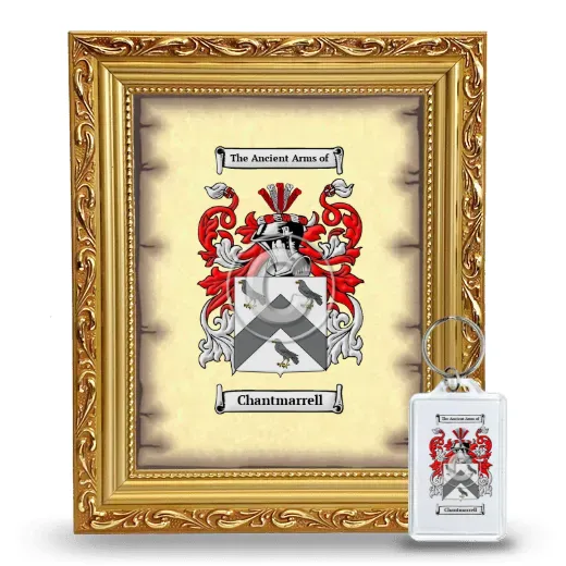 Chantmarrell Framed Coat of Arms and Keychain - Gold
