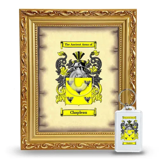 Chapleau Framed Coat of Arms and Keychain - Gold