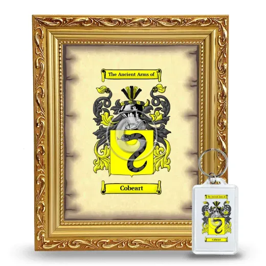 Cobeart Framed Coat of Arms and Keychain - Gold