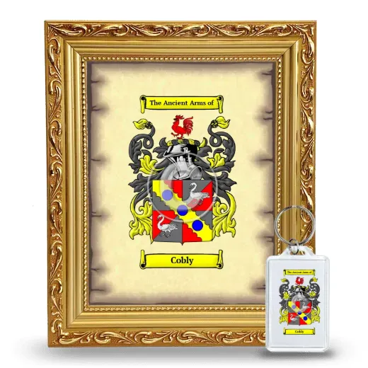 Cobly Framed Coat of Arms and Keychain - Gold