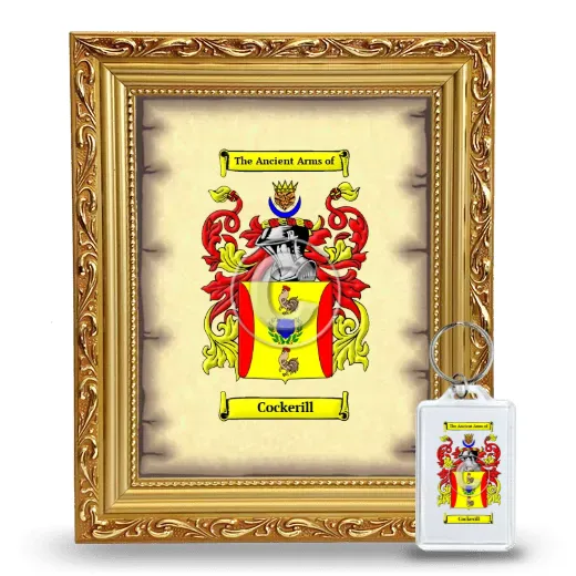 Cockerill Framed Coat of Arms and Keychain - Gold