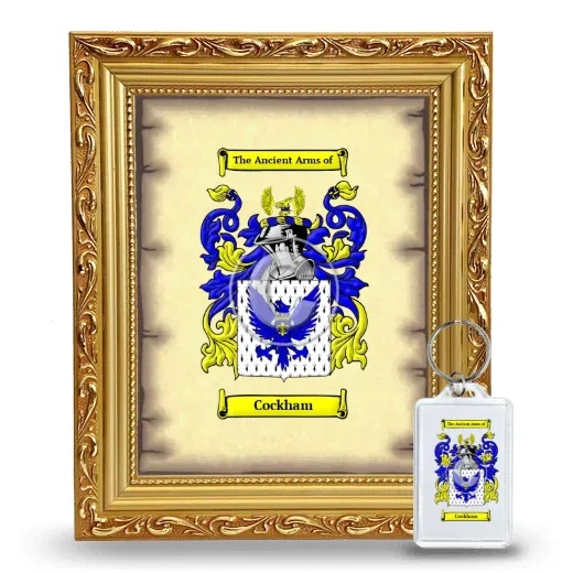 Cockham Framed Coat of Arms and Keychain - Gold
