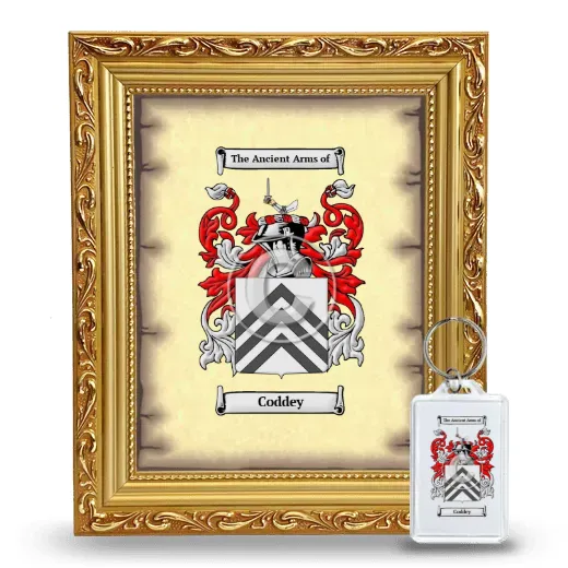 Coddey Framed Coat of Arms and Keychain - Gold