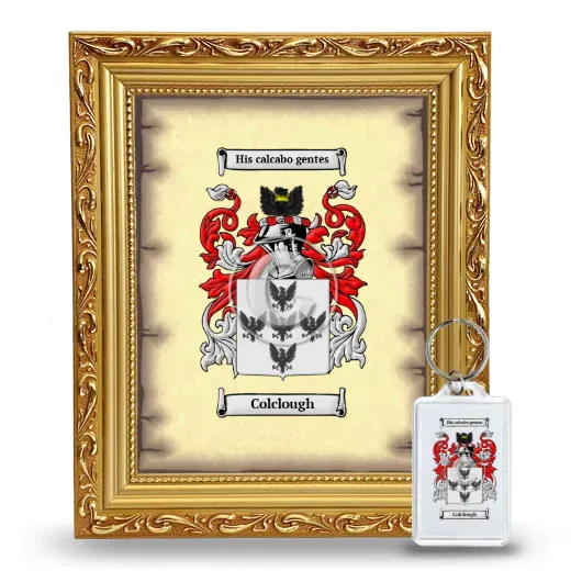 Colclough Framed Coat of Arms and Keychain - Gold