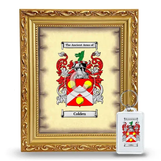 Colden Framed Coat of Arms and Keychain - Gold
